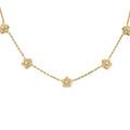 Full Bloom necklace, 7 flowers