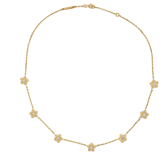 Full Bloom necklace, 7 flowers
