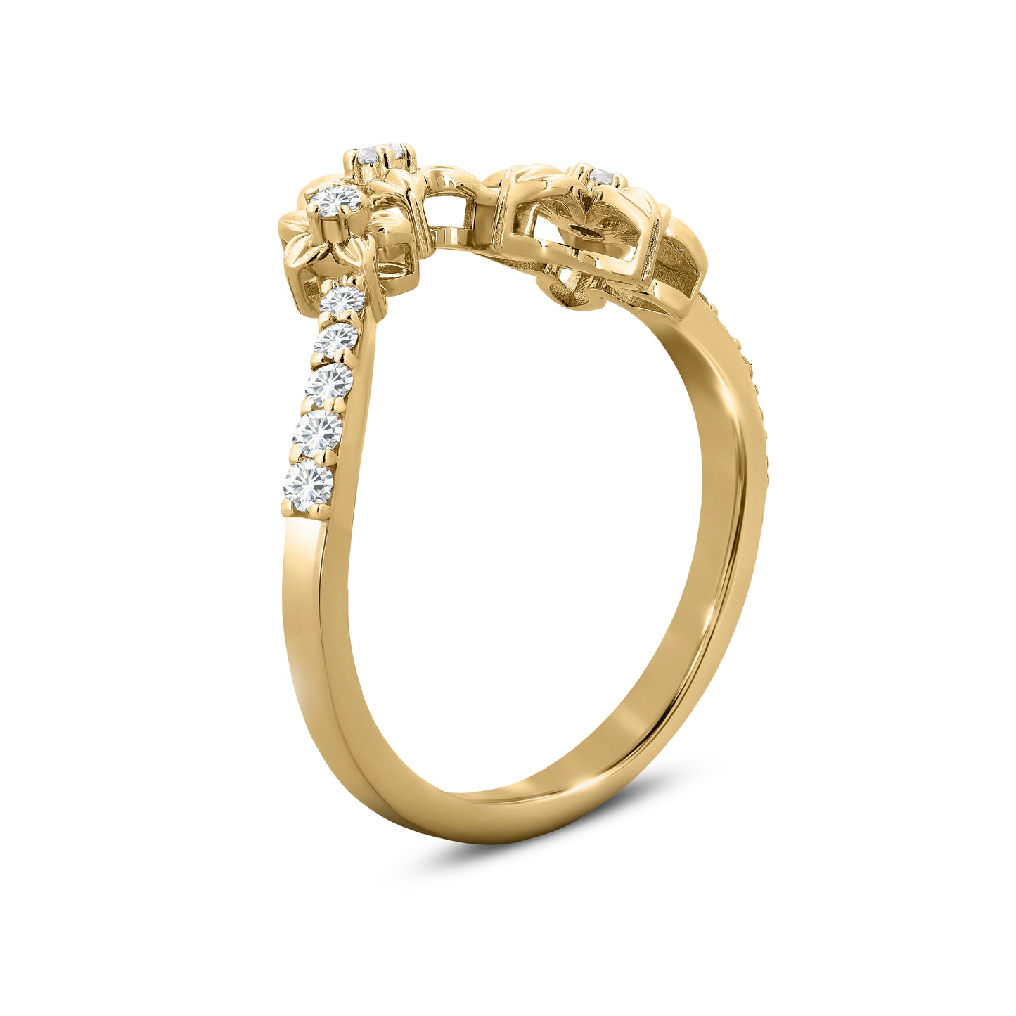 Full Bloom Ring. 3 Flowers