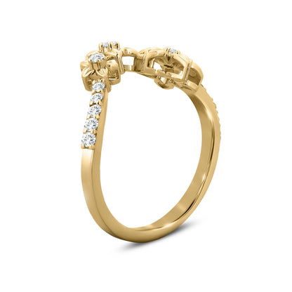 Full Bloom Ring. 3 Flowers